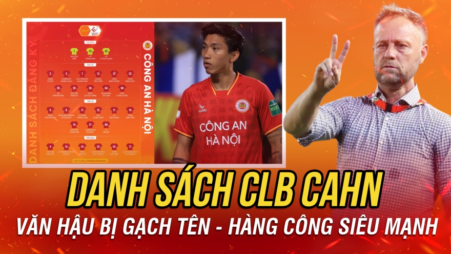 Danh sách CAHN đá V-League 2025/2026: Hàng công siêu mạnh, Văn Hậu bị gạch tên